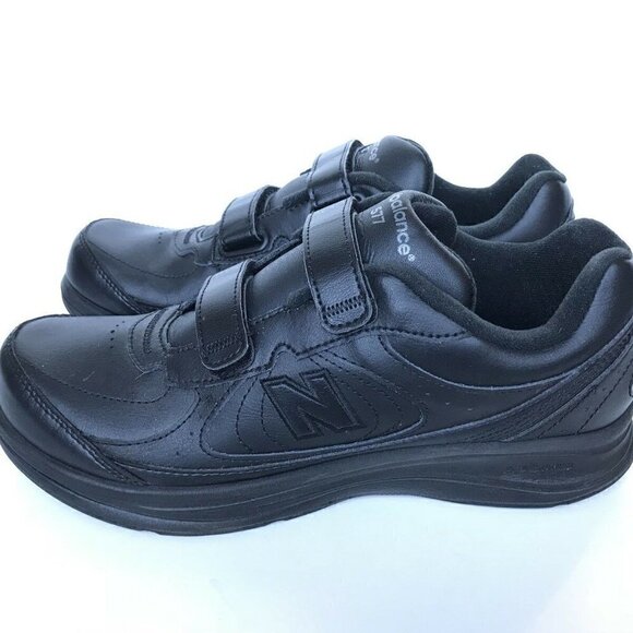New Balance 577 Black Leather Comfort Shoes 9 - Picture 3 of 8